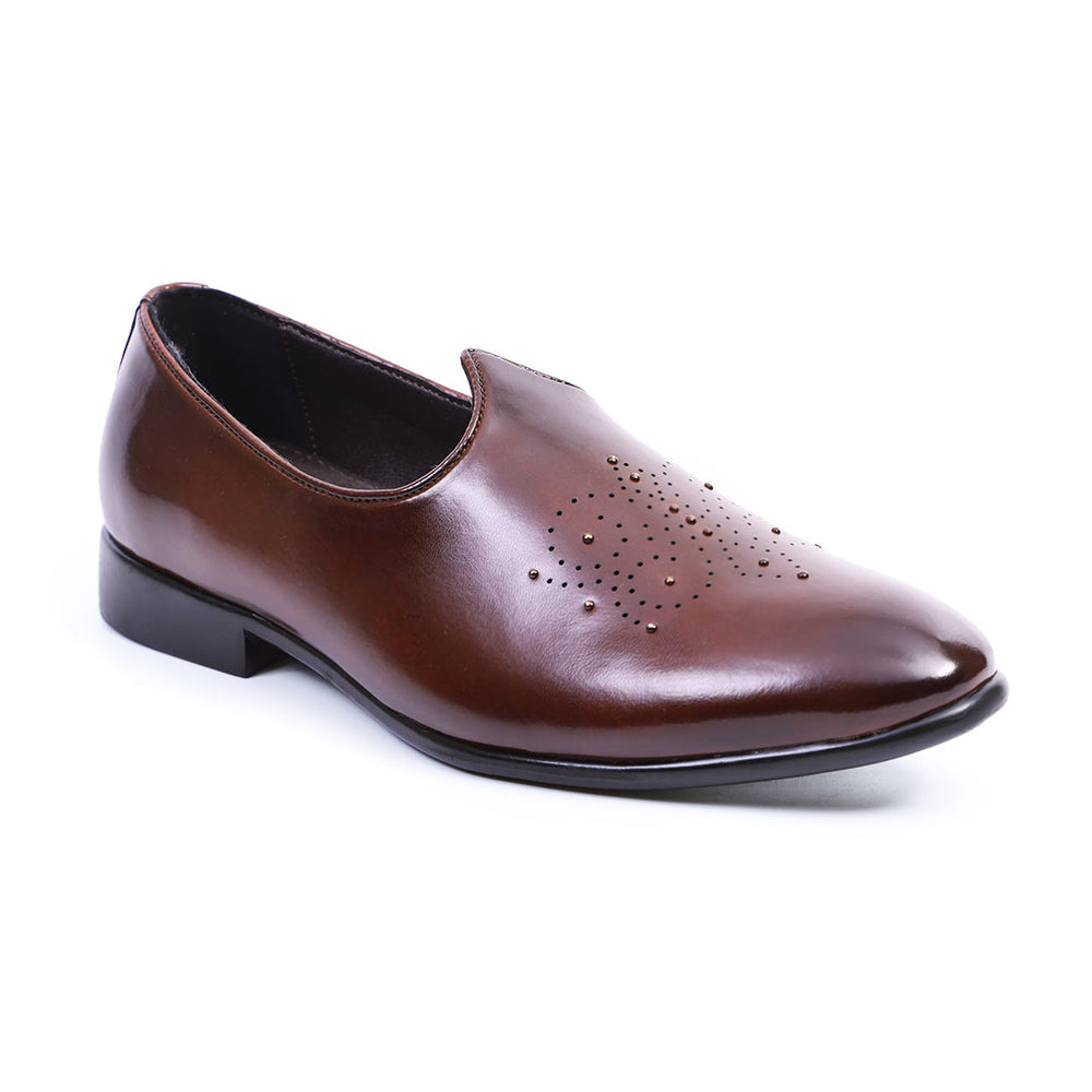 Monkstory Studded Mojari – Burnished Brown