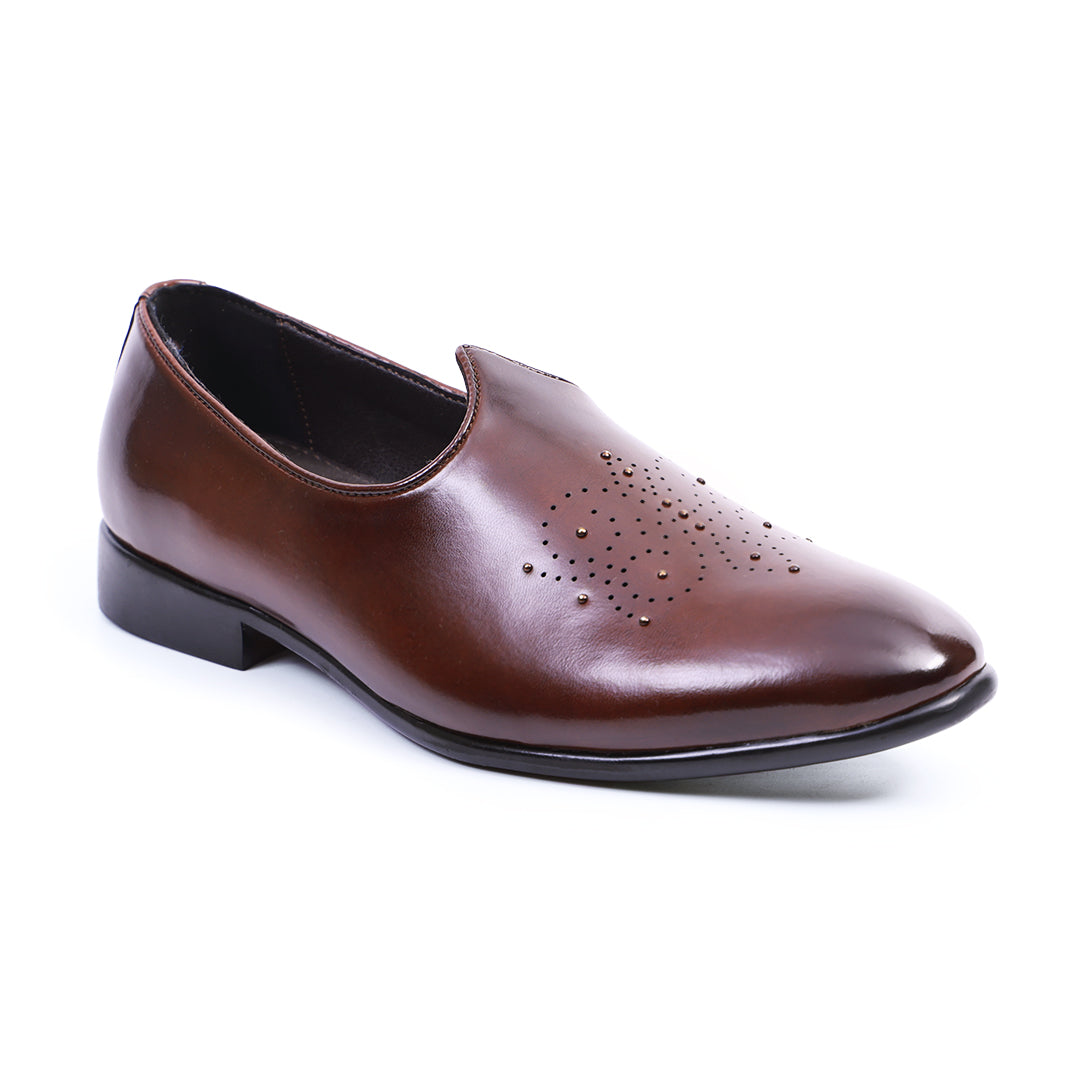 Monkstory Studded Mojari – Burnished Brown