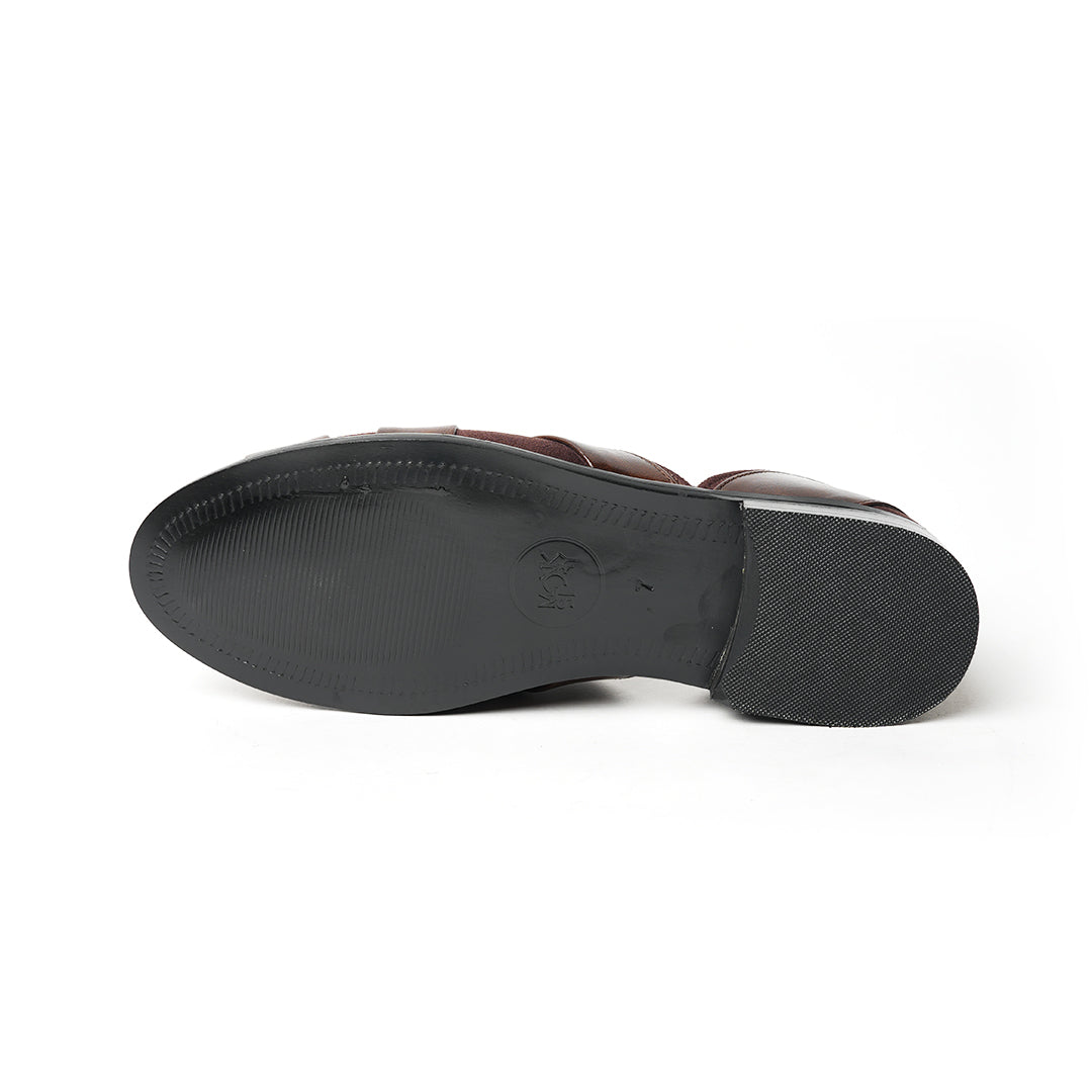 Monkstory Criss Cross Slip-On Sandal - Brown