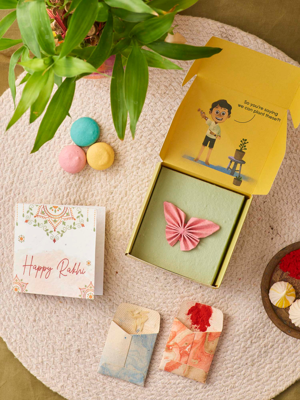 Plantables Butterfly Rakhi Combo