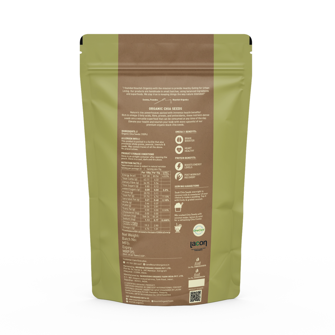 NOURISH ORGANICS Organic Chia Seeds (Pack of 2)