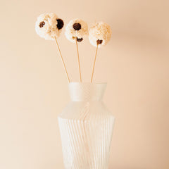 Sola Flower Ball Sticks White | Handmade Decor
