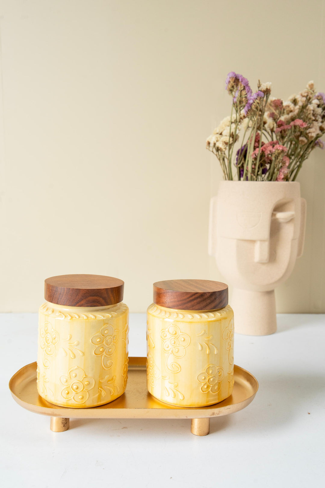 Amber airtight Jar set of 2 - https://artecasa.in/