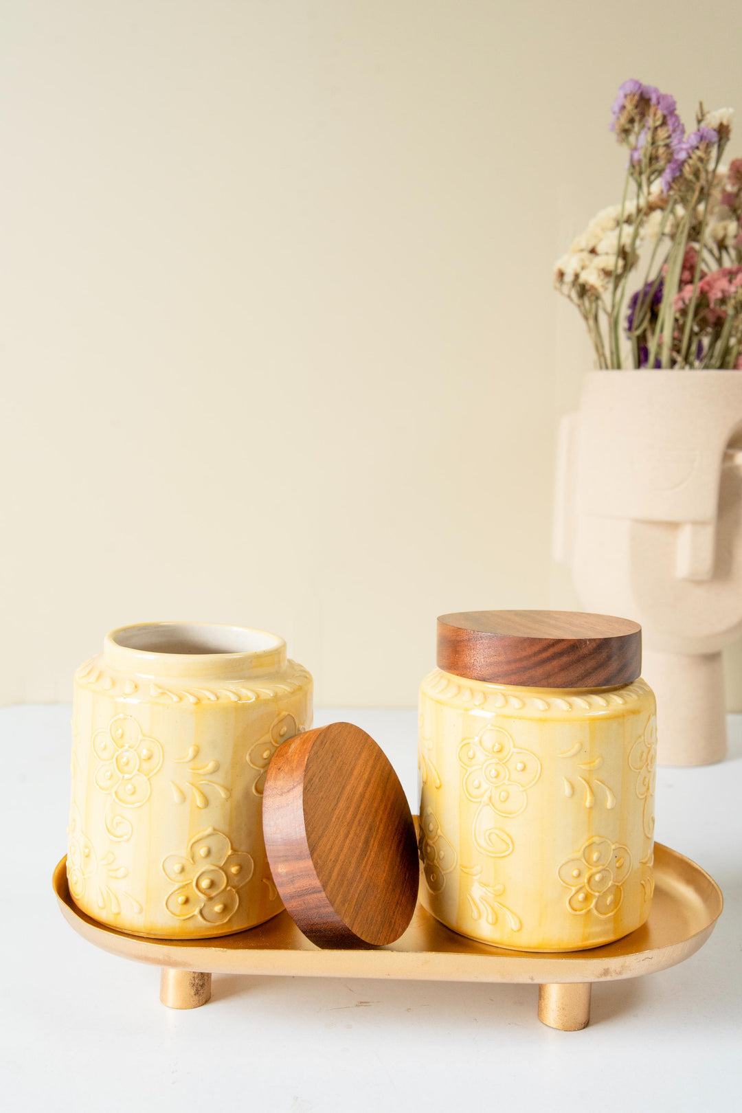 Amber airtight Jar set of 2 - https://artecasa.in/