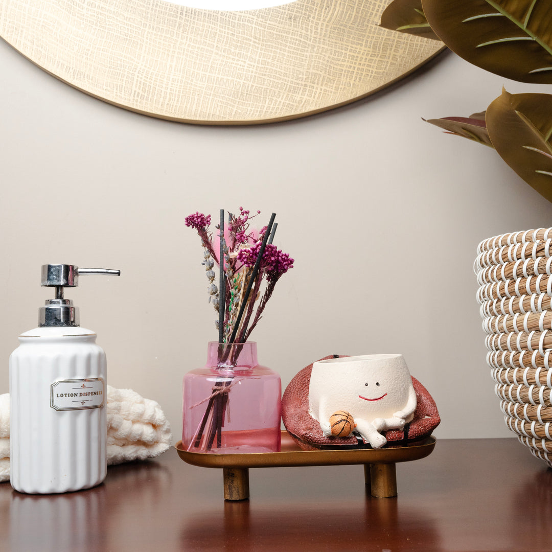 Blush Aroma Diffuser Garden | Reed Diffuser Gift Set with Dried Flowers