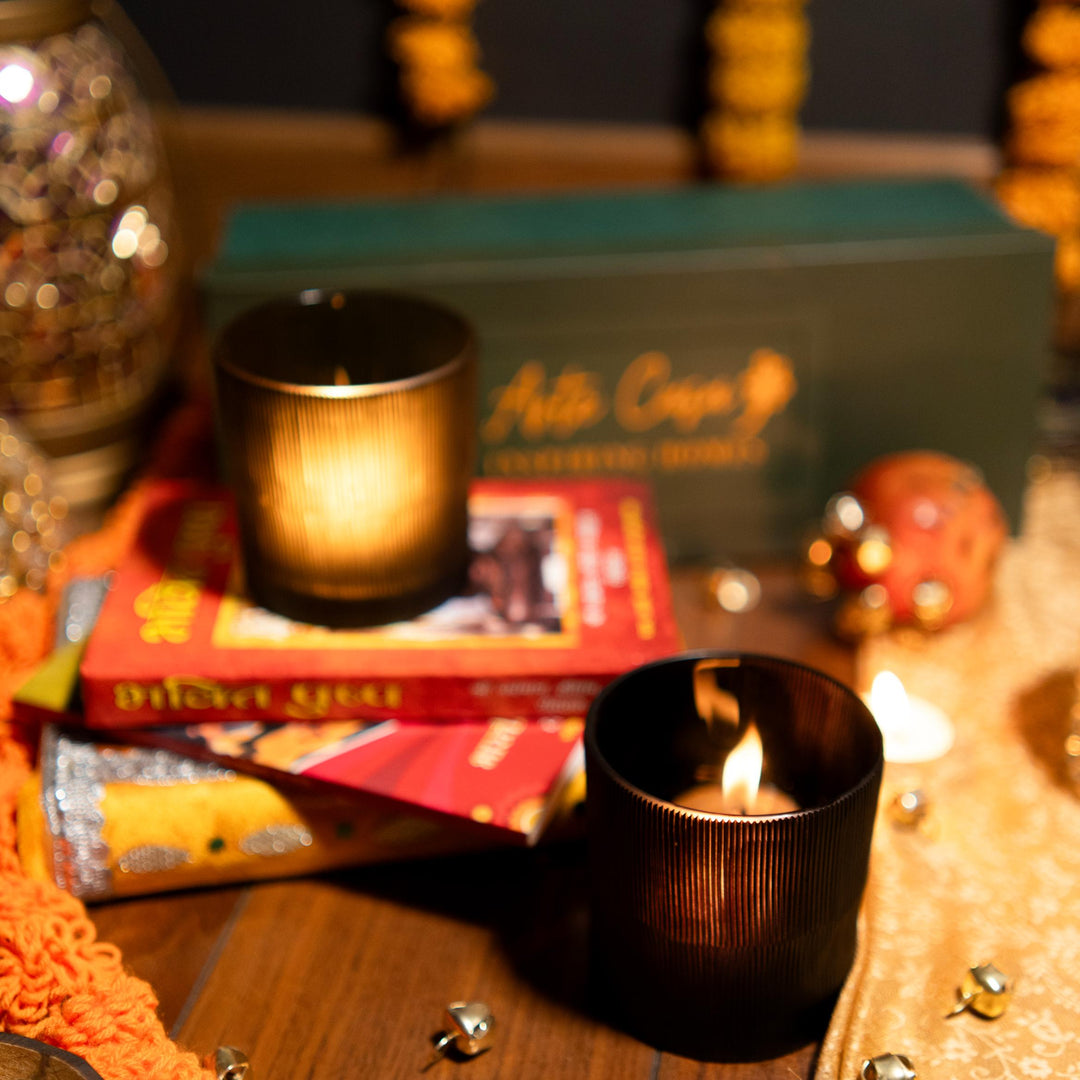 Ribbed radiance votives gift box - https://artecasa.in/