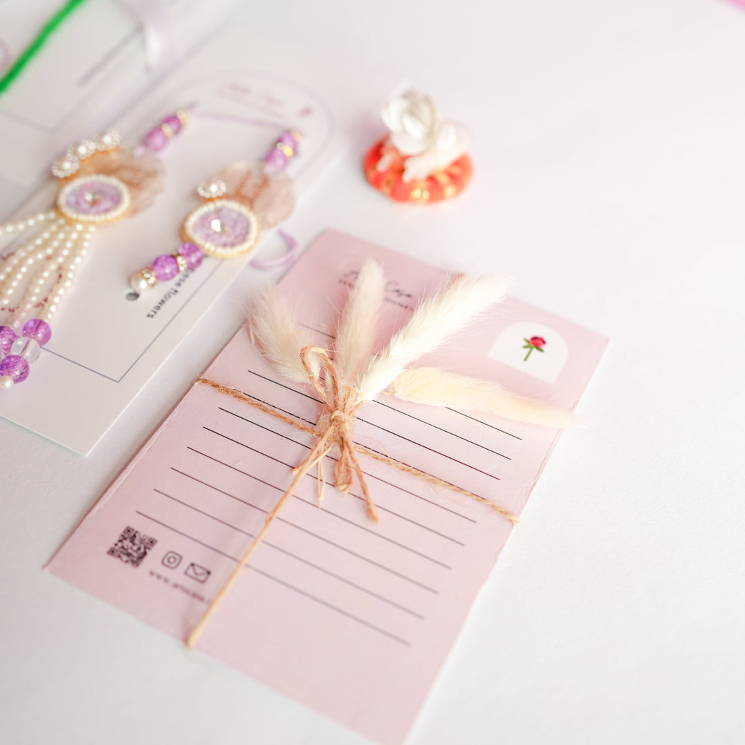 Handcrafted Tulip crochet Rakhi hamper (Light Purple)