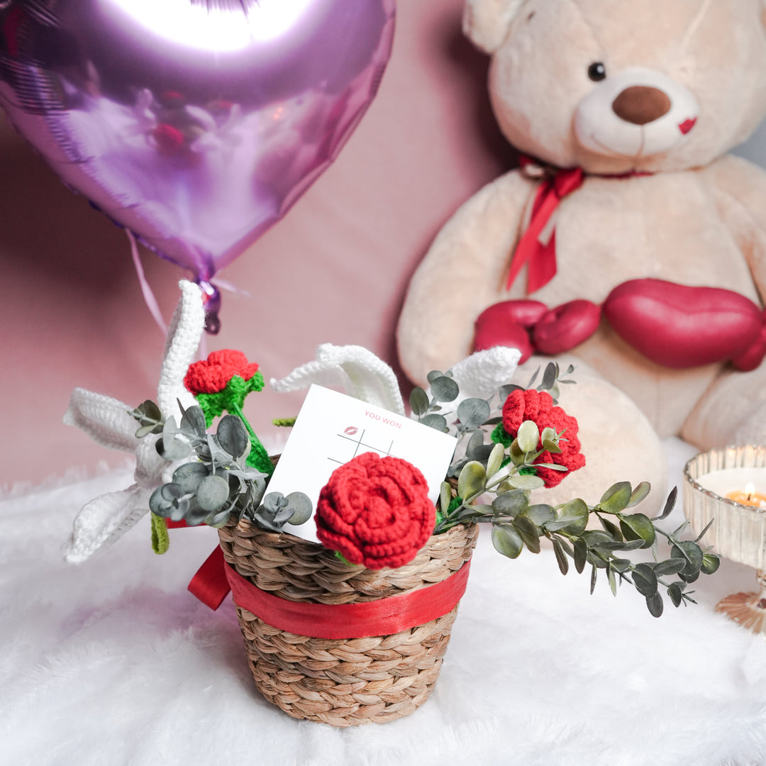 Rustic Romance Bamboo Basket – Handcrafted Floral Gift Hamper | ArteCasa