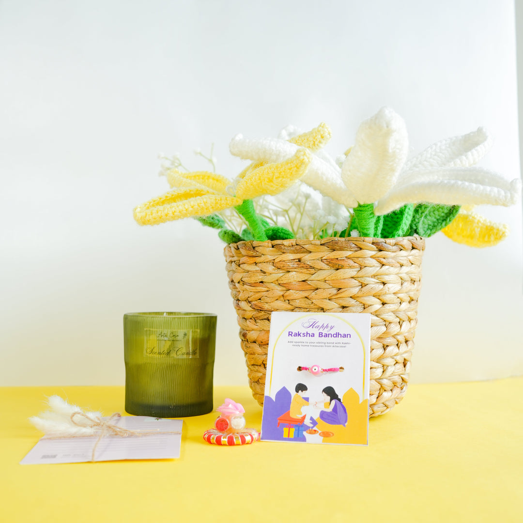 Blossoms of Love Candle Basket - https://artecasa.in/