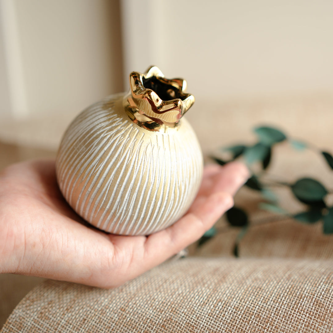 Pomegranate Jewel Vase Small | Luxury Decor – ArteCasa - https://artecasa.in/