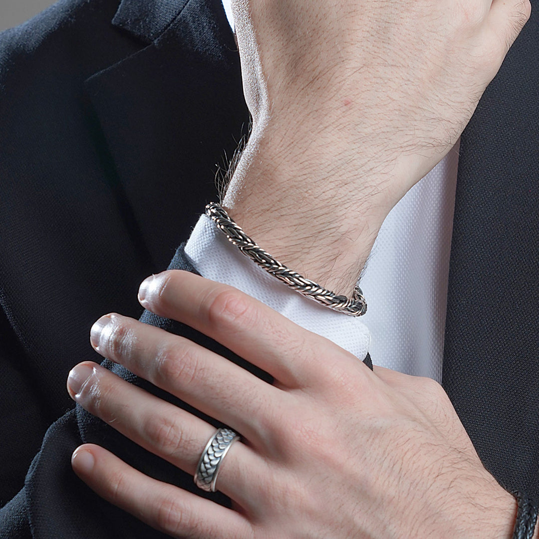 Twine - Oxidized Sterling Silver Men&