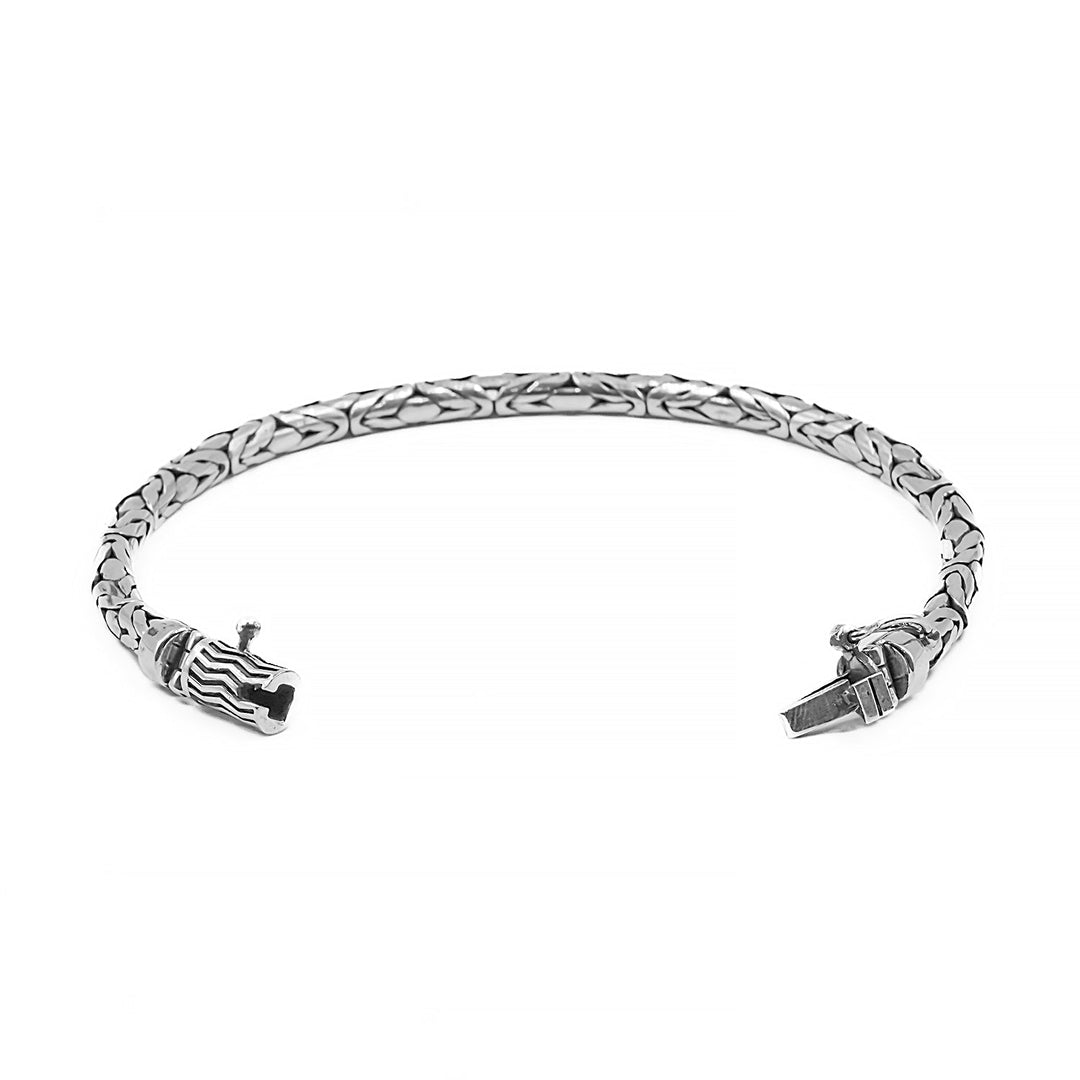 Benaras Weave - Oxidized Sterling Silver Men&