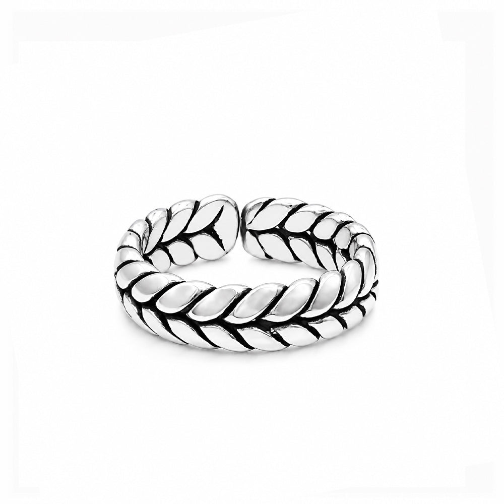 The Herringbone Weave - Sterling Silver Men&
