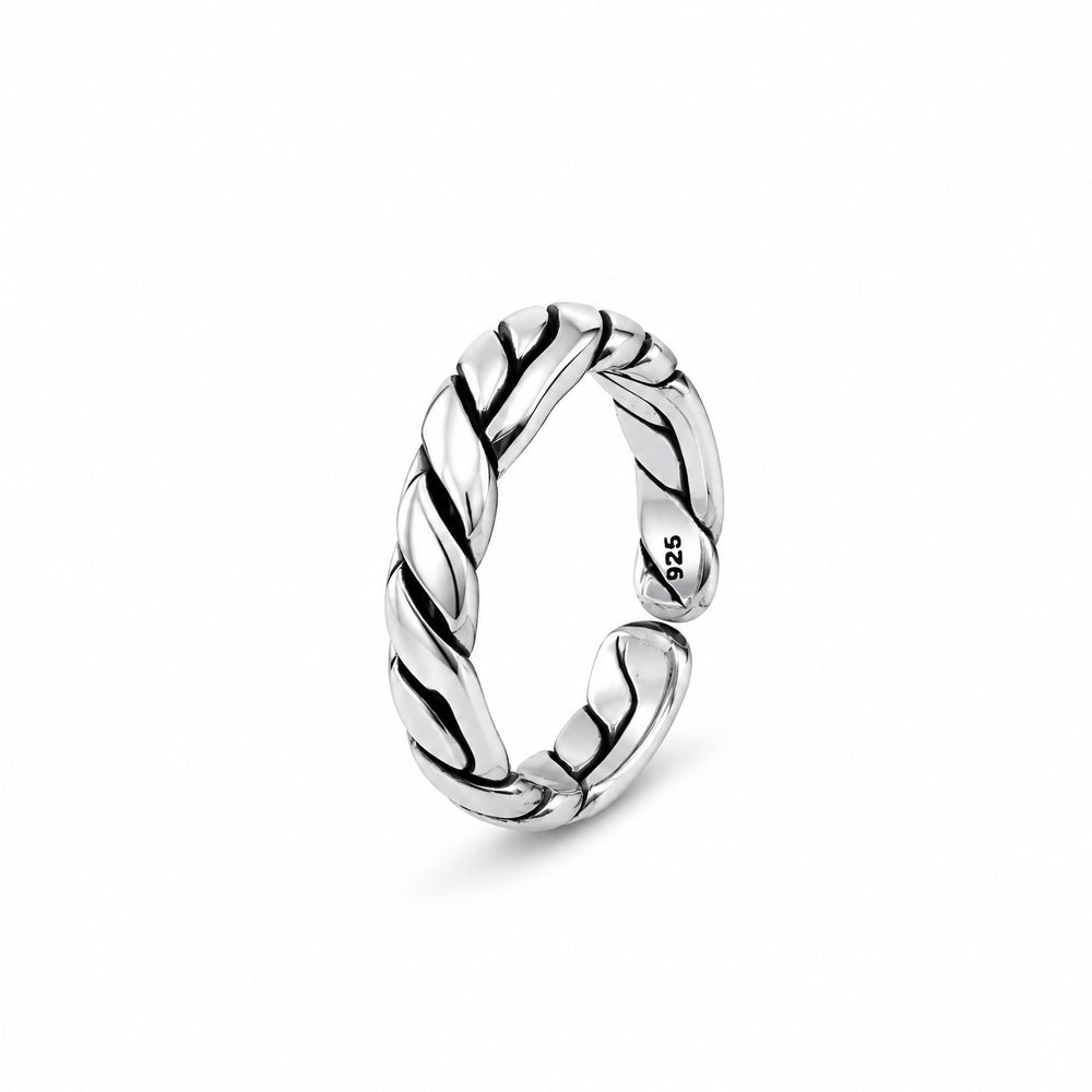 The Labyrinth Weave - Sterling Silver Men's Ring