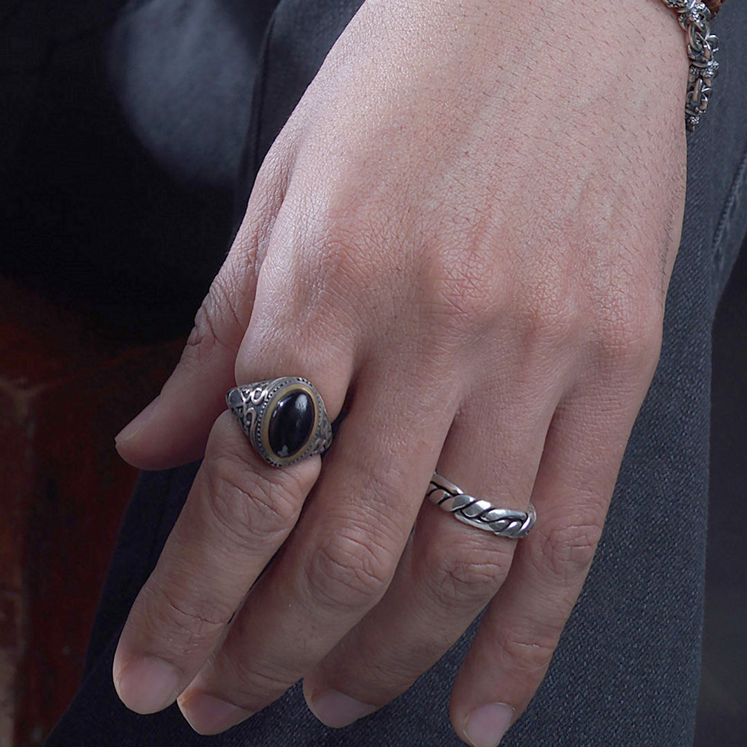 The Labyrinth Weave - Sterling Silver Men&