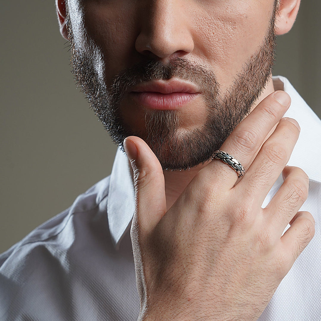 The Helix Weave - Sterling Silver Men&