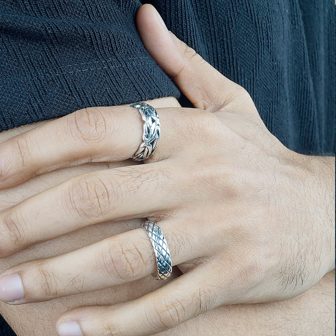 BYZAN- Hand woven Adjustable ring in Sterling Silver