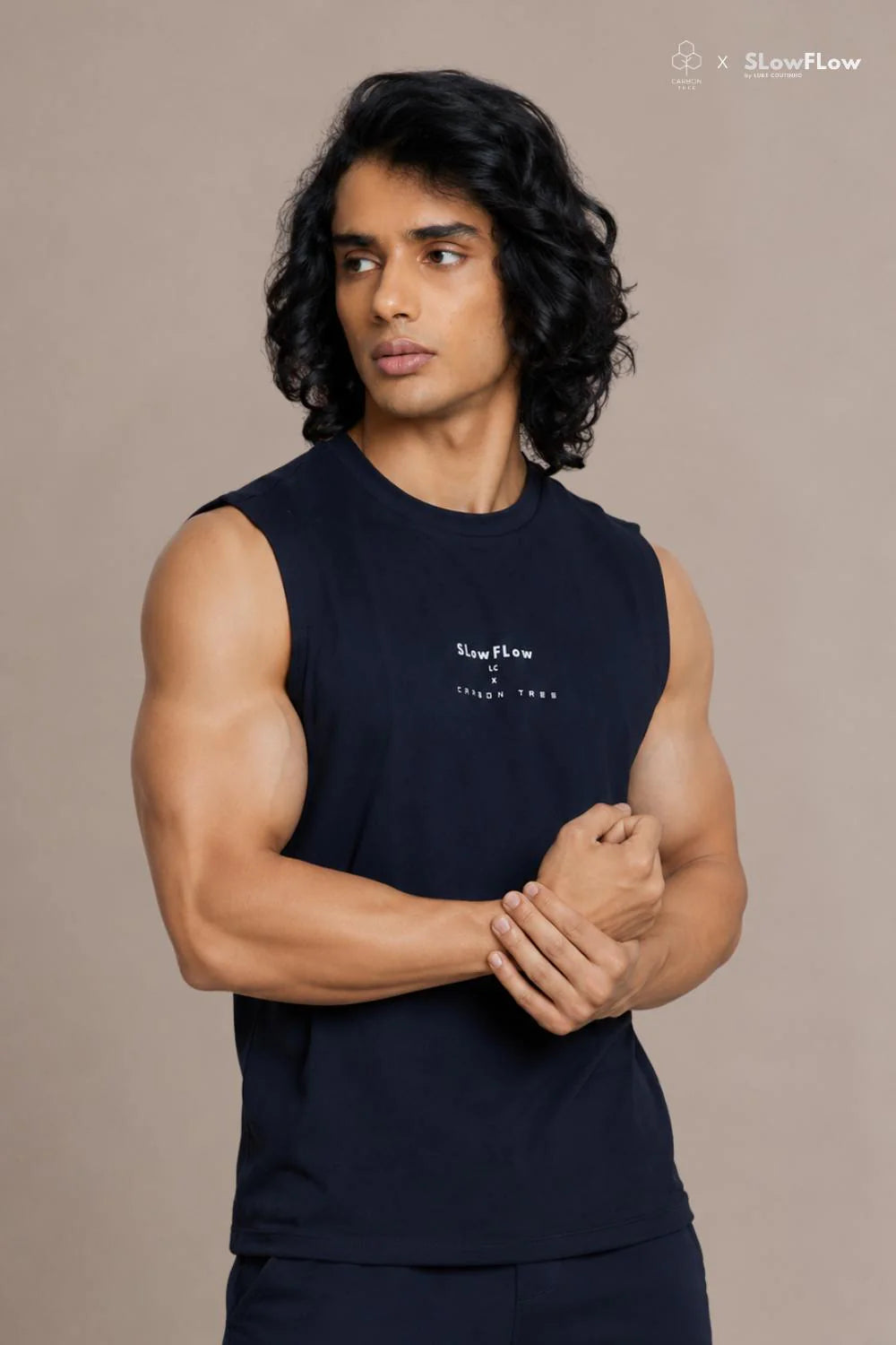 Organic Cotton Gym Tank (Carbon Black)