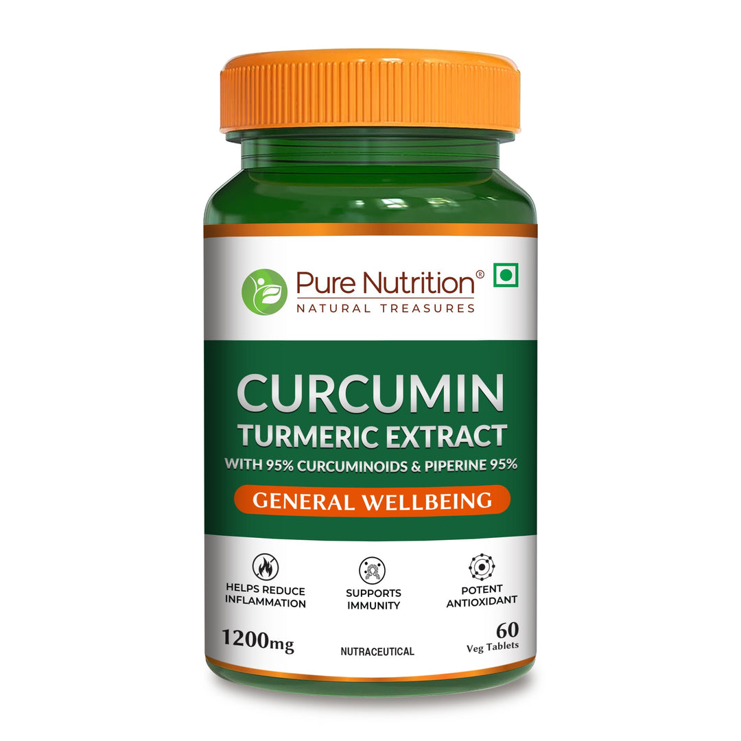 Curcumin Turmeric Extract with 95% Curcuminoids and 95% Piperine - Vegetarian Tablets | Supports Inflammation Reduction and Joint Health