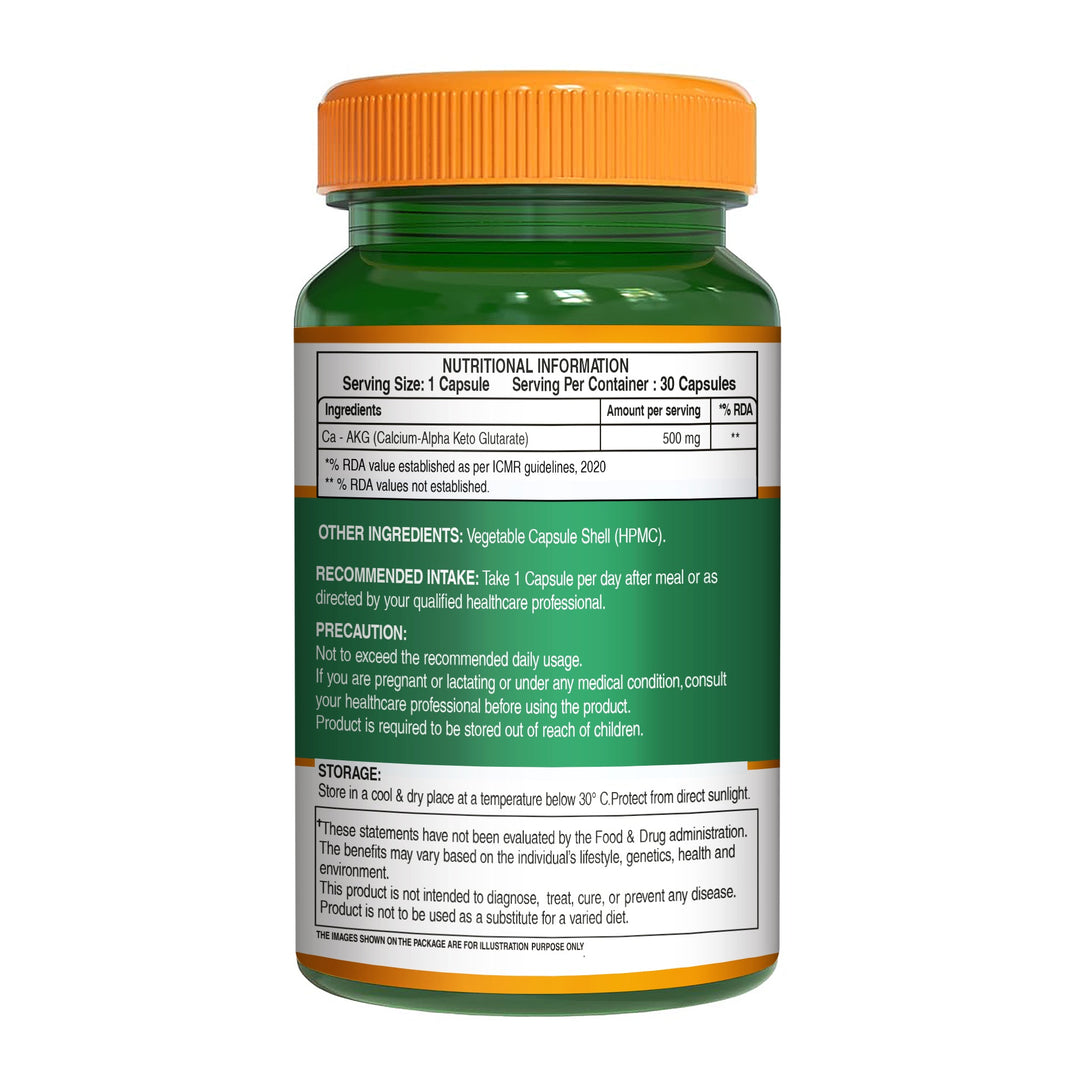Ca-AKG  Calcium Alpha-Ketoglutarate 500mg | Bone & Joint Health