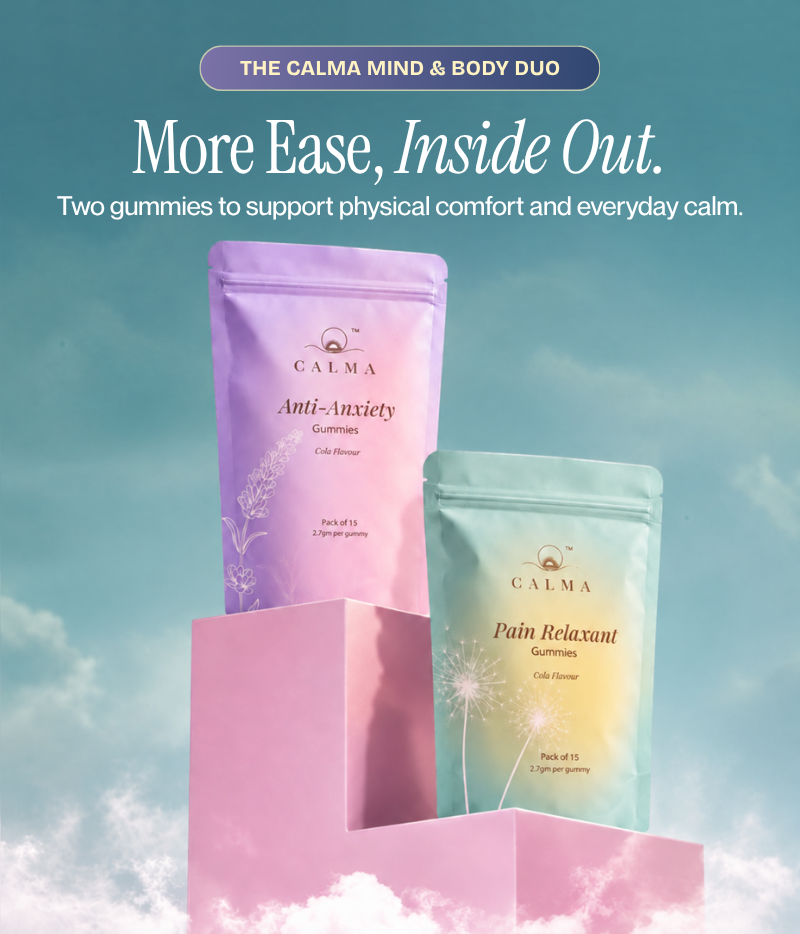 Calma Pain Relief + Anxiety Support Gummies Combo | Vijaya Extract for Stress, Relaxation & Recovery