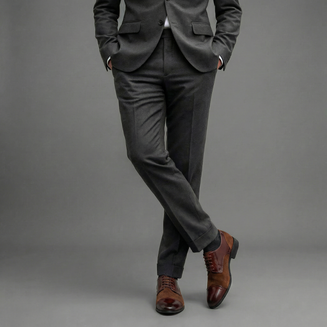 Cap-Toe Brown & Tan  Derby Shoes