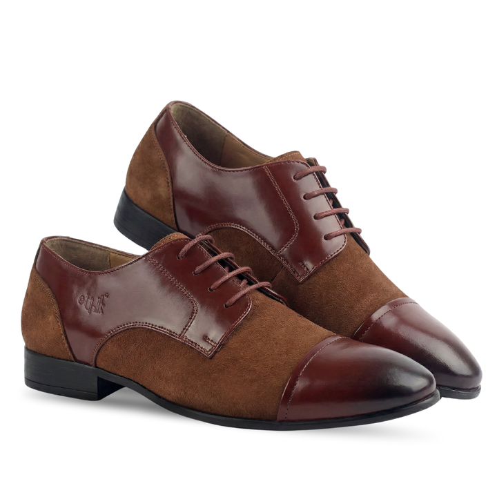 Cap-Toe Brown & Tan  Derby Shoes