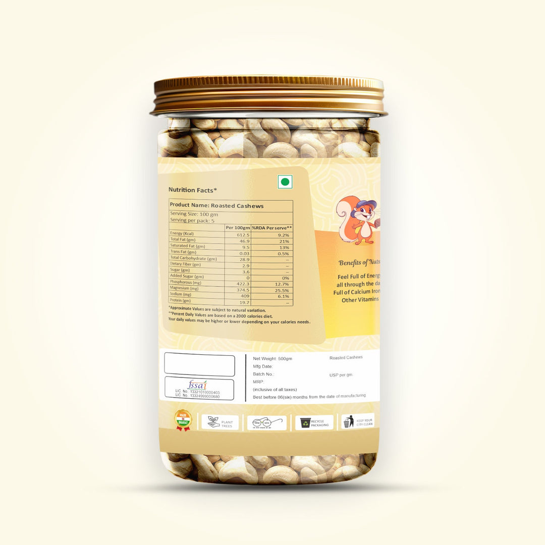 Classic Salted Cashews - Roasted 500 g