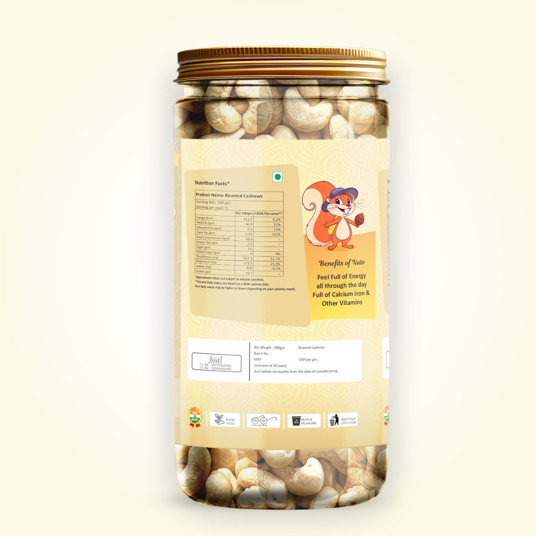 Classic Salted Cashews - Roasted 600 g
