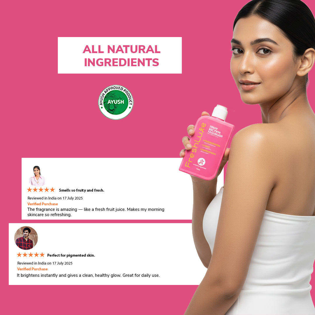 FreshLuxe Fruit Nectar Face Wash | Glowing Skin & Reducing Dark Spots | Daily Use