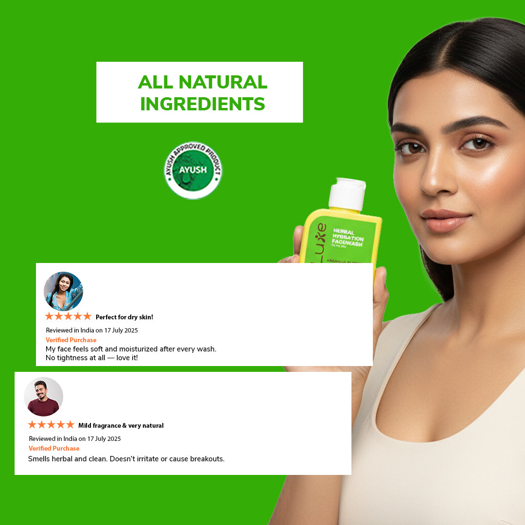 FreshLuxe Herbal Hydration Face Wash | Oil & Acne Control