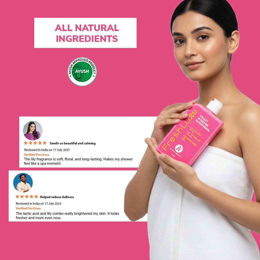 FreshLuxe Valley Whisper Body Wash | Reduces Dark Spots | Floral Scent