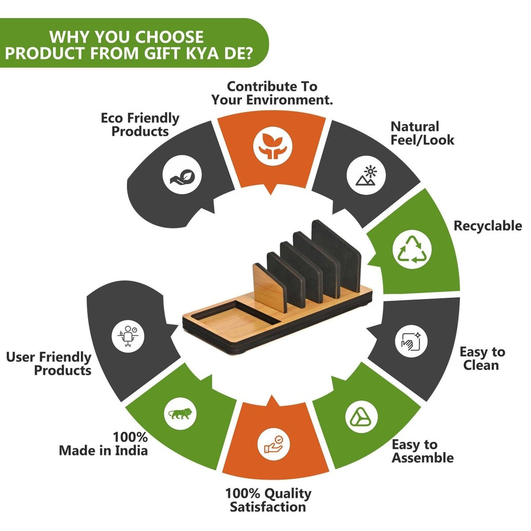 Gift Kya De Multi-Device Charging Stand Organizer for Laptop, Tablet, Mobile And Power Bank | All-In-One Charging Station