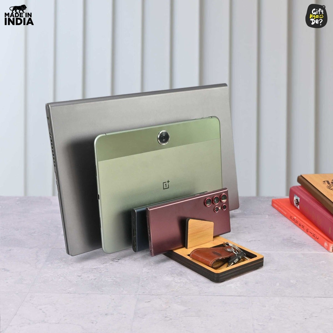 Gift Kya De Multi-Device Charging Stand Organizer for Laptop, Tablet, Mobile And Power Bank | All-In-One Charging Station