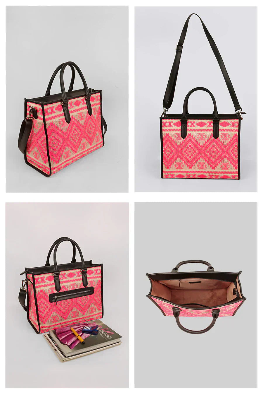 Charlotte Handloom Box Tote Bag