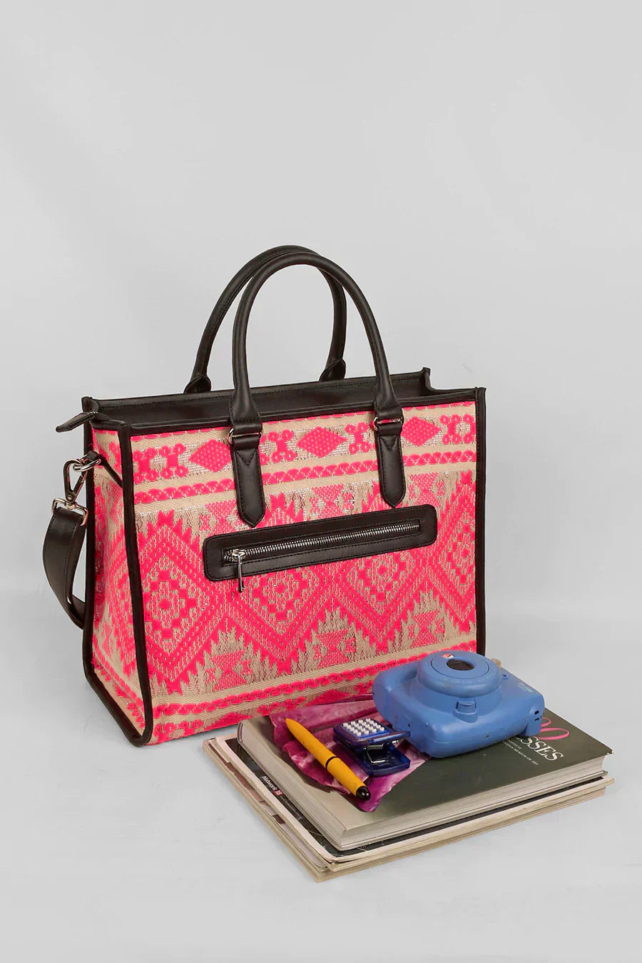 Charlotte Handloom Box Tote Bag