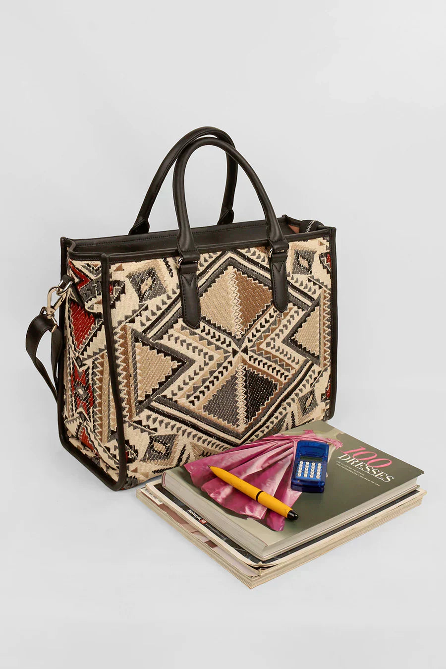 Charlotte Handloom Box Tote Bag