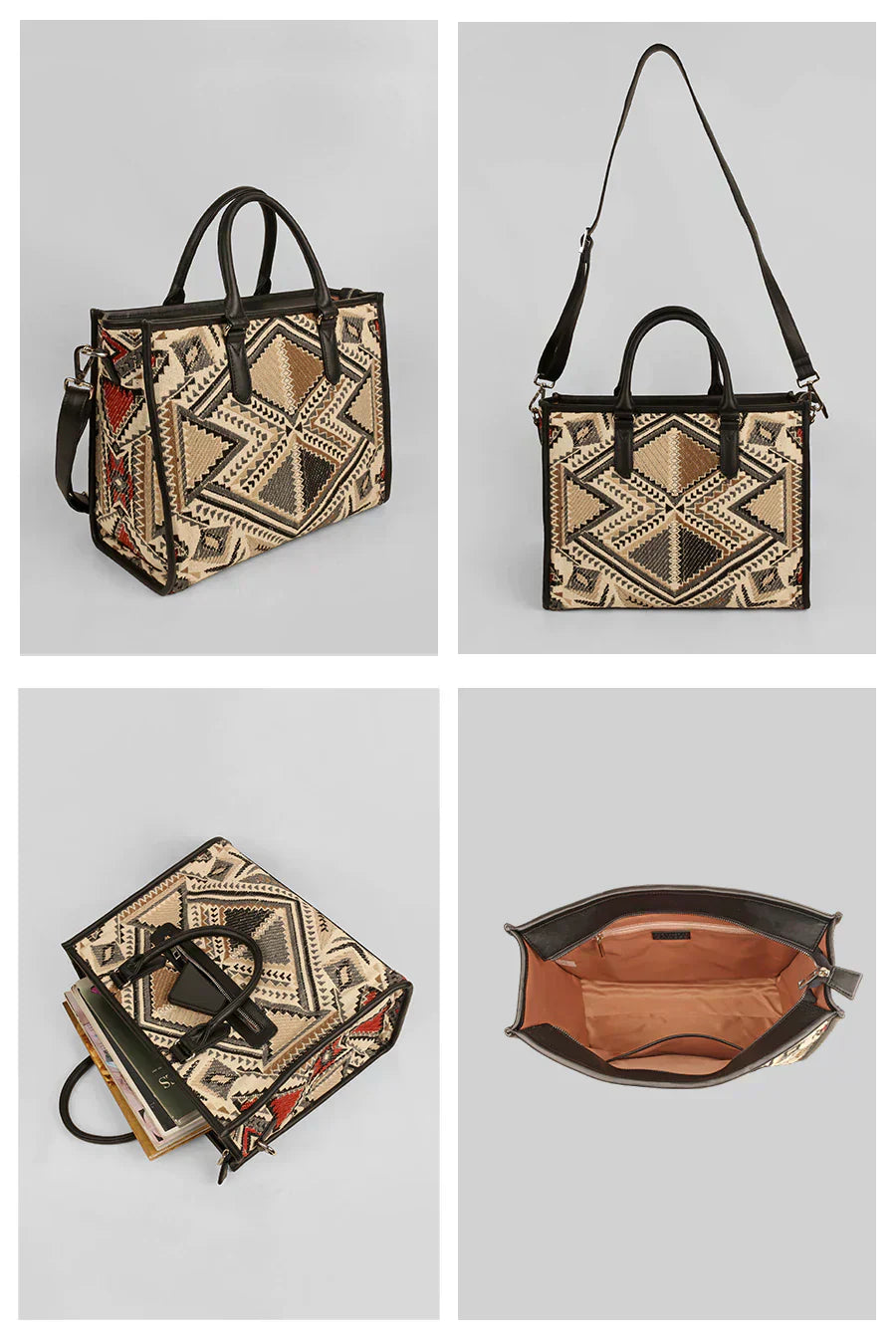 Charlotte Handloom Box Tote Bag