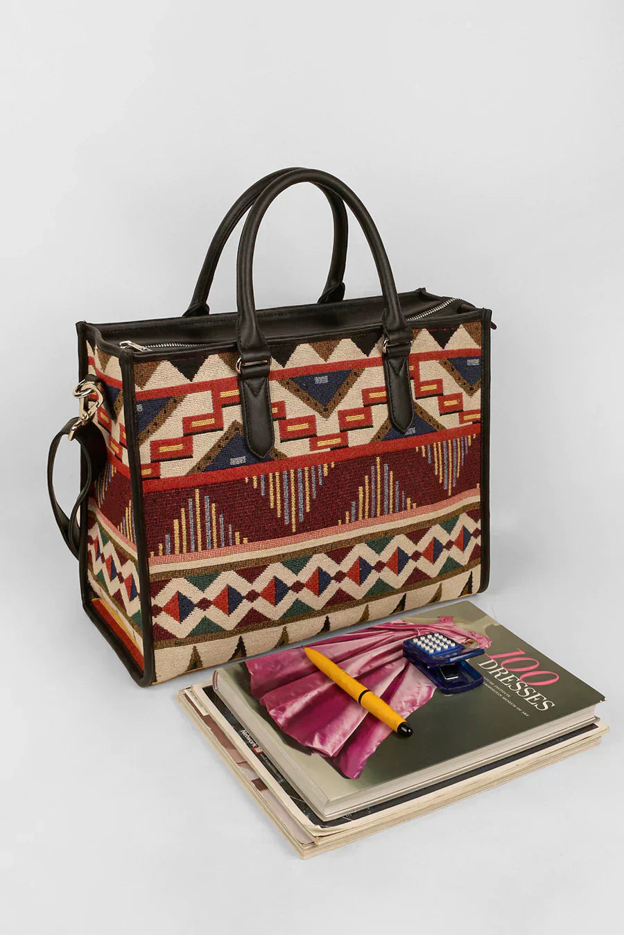Charlotte Handloom Box Tote Bag