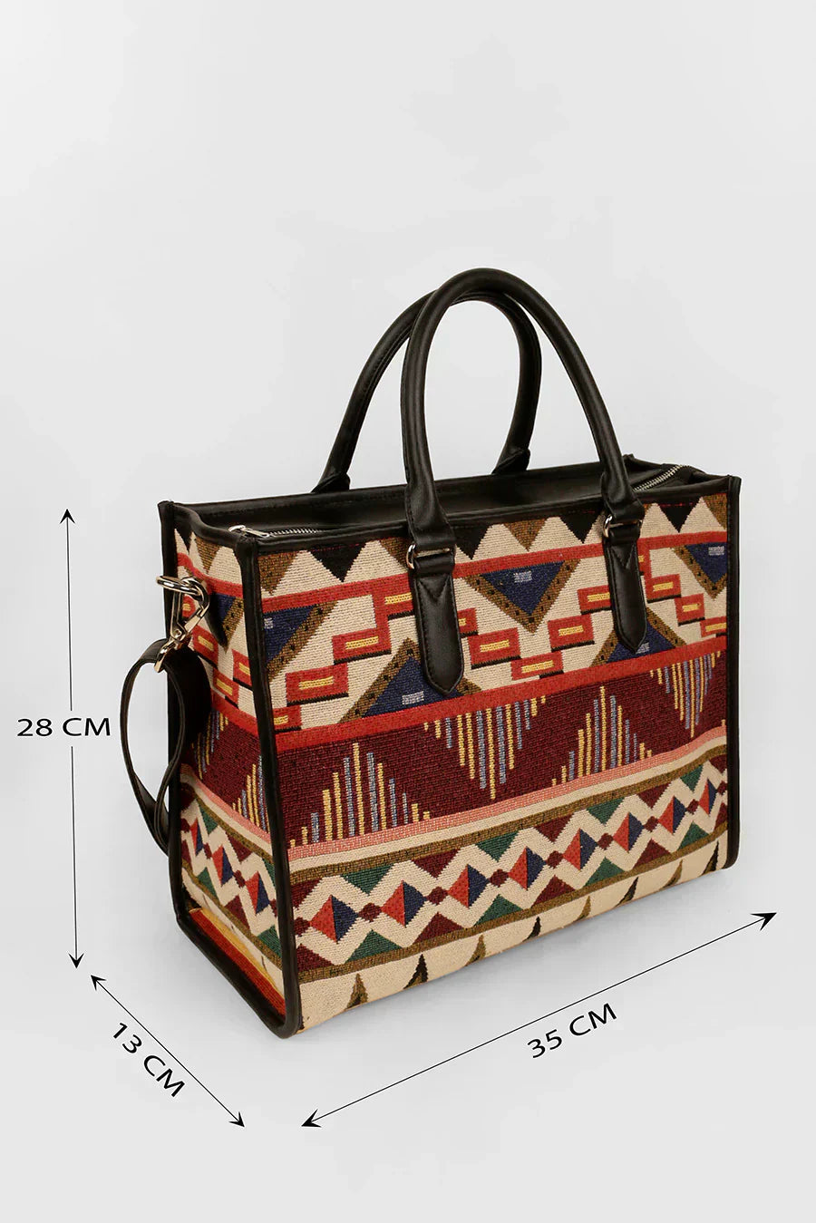 Charlotte Handloom Box Tote Bag