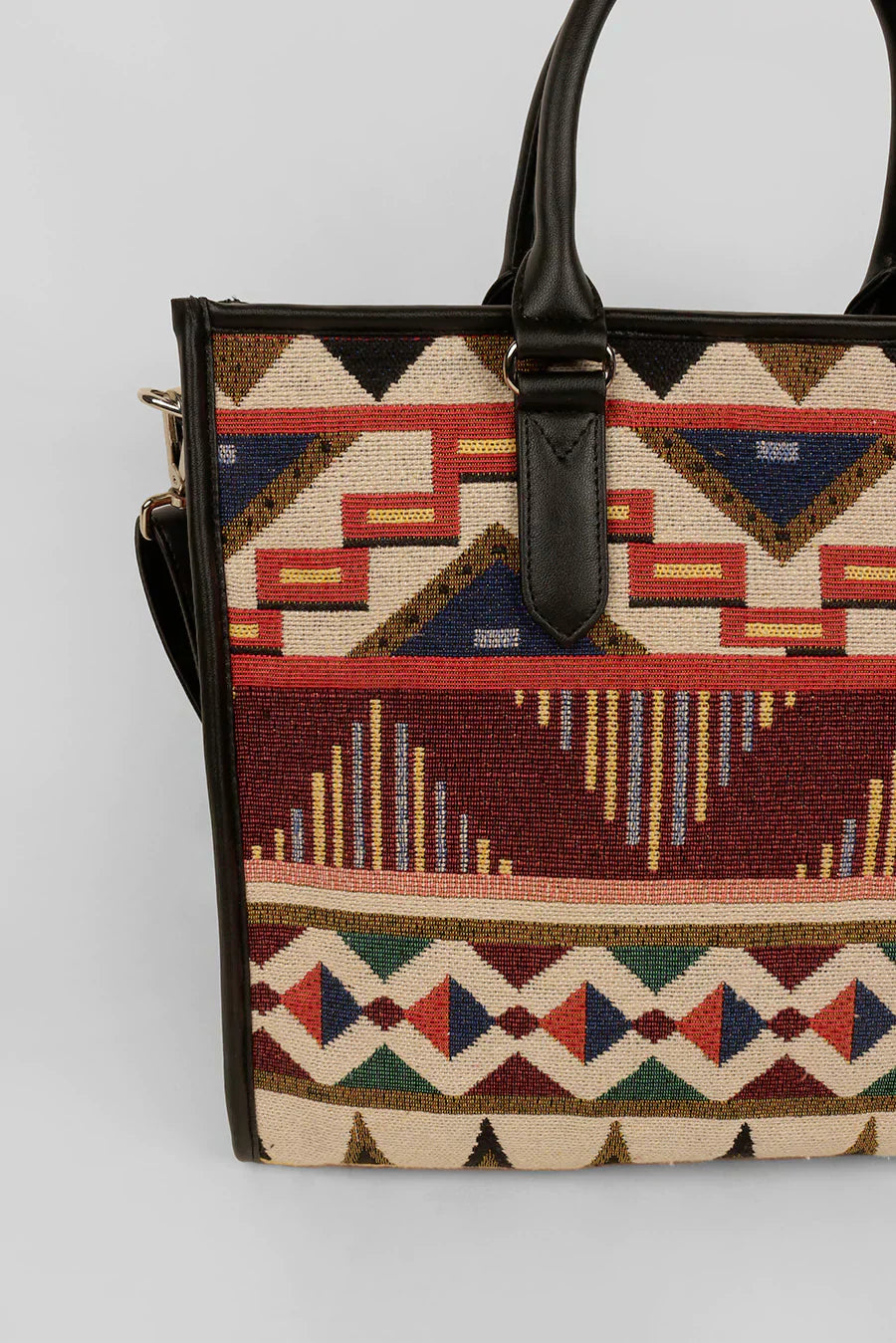 Charlotte Handloom Box Tote Bag