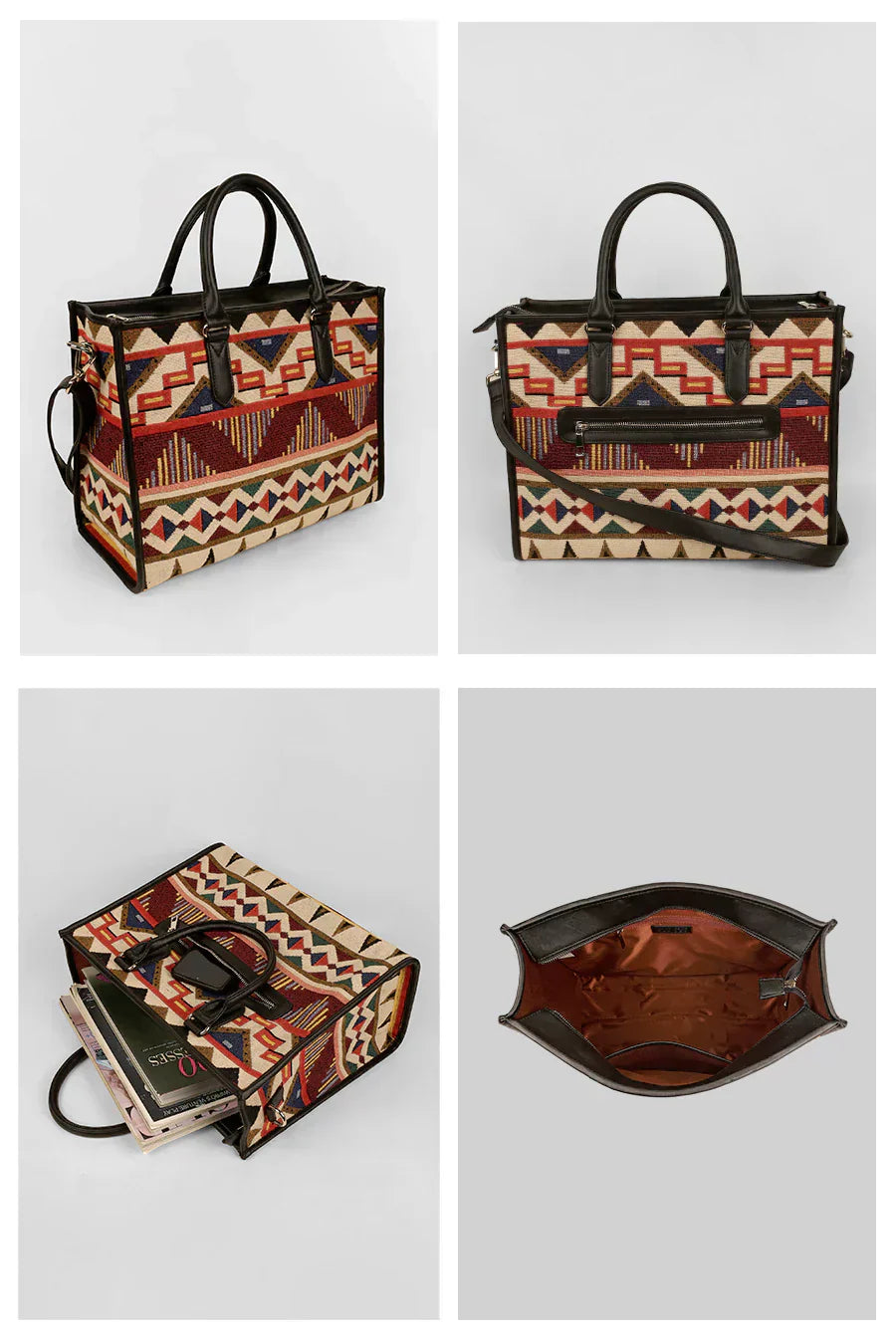 Charlotte Handloom Box Tote Bag