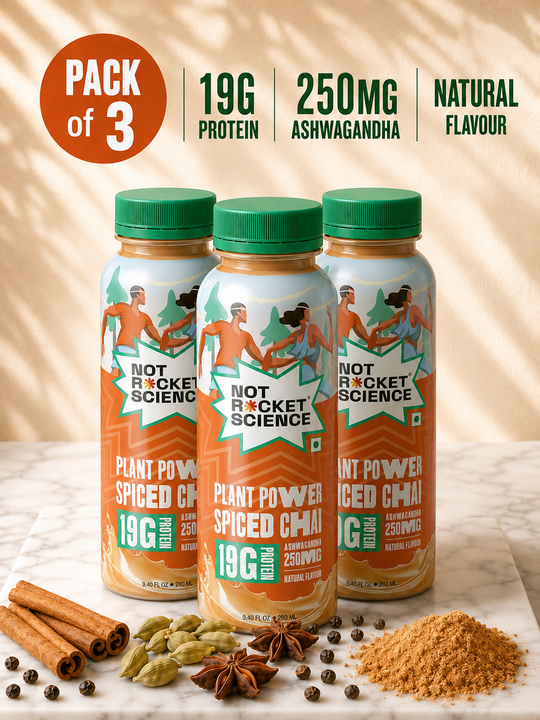 Not Rocket Science Spiced Chai Plant Protein Shake | Vegan Protein