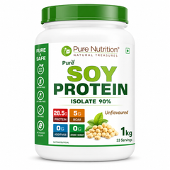 Soy Protein Isolate Powder 1kg  90% Protein | Unflavored, Pure & Complete