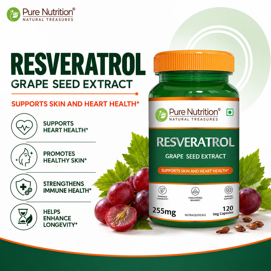 Resveratrol with Grape Seed Extract | Antioxidant Support  255mg