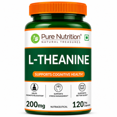 L-Theanine 200mg | Supports Calmness, Focus & Cognitive Function | 120 Veg Capsules