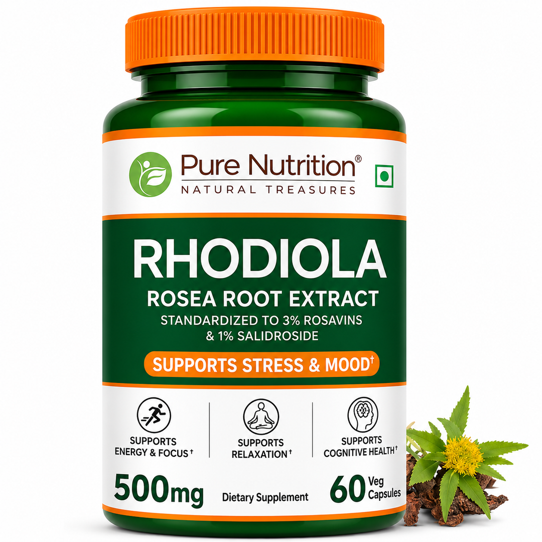 Rhodiola Rosea Root Extract – 500mg | 3% Rosavins | Stress & Energy Support