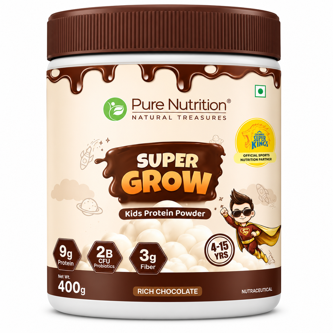 Super Grow Kids Protein Powder – Chocolate | Supports Growth & Development |400g