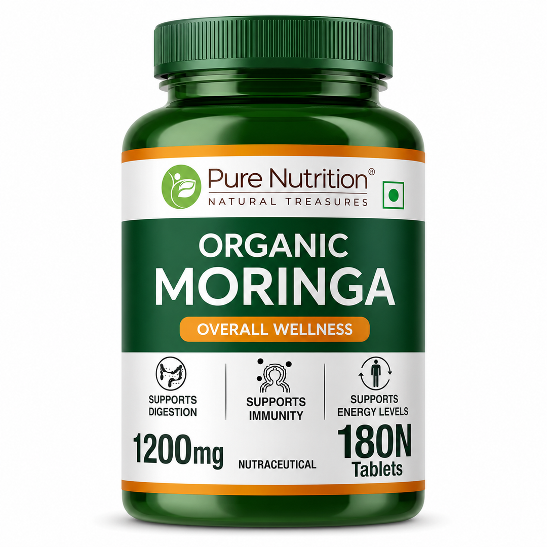 Organic Moringa Tablets 1200mg | Supports Immunity, Digestion & Energy