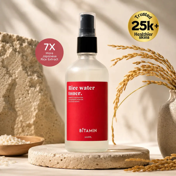 Bitamin 4% Niacinamide & Rice Water Toner, Ceramides,Liquorice Extract with 25% Rice Extract - 100ml